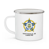 Fayetteville FOP Enamel Camping Mug