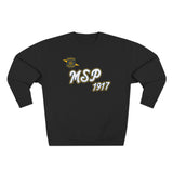 MSP 1917 Crewneck Sweatshirt — Vintage Police Patch Emblem