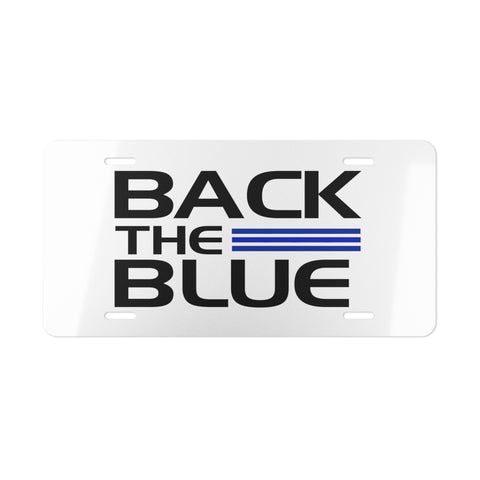 Back The Blue Vanity Plate