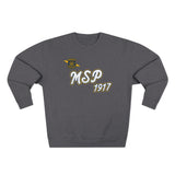 MSP 1917 Crewneck Sweatshirt — Vintage Police Patch Emblem