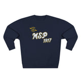 MSP 1917 Crewneck Sweatshirt — Vintage Police Patch Emblem