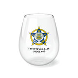Fayetteville FOP Stemless Wine Glass